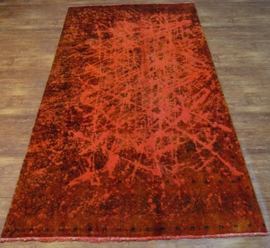 فرش وینتیج صبا دستباف ۵ متری نارنجی مدرن تبریز